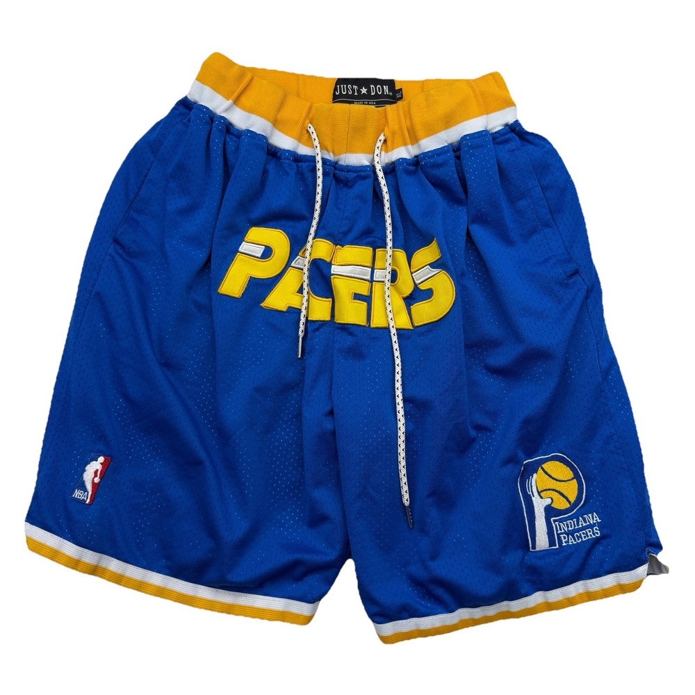 Just Don Indiana Pacers Basketball Shorts XL Made in USA Mesh Rare